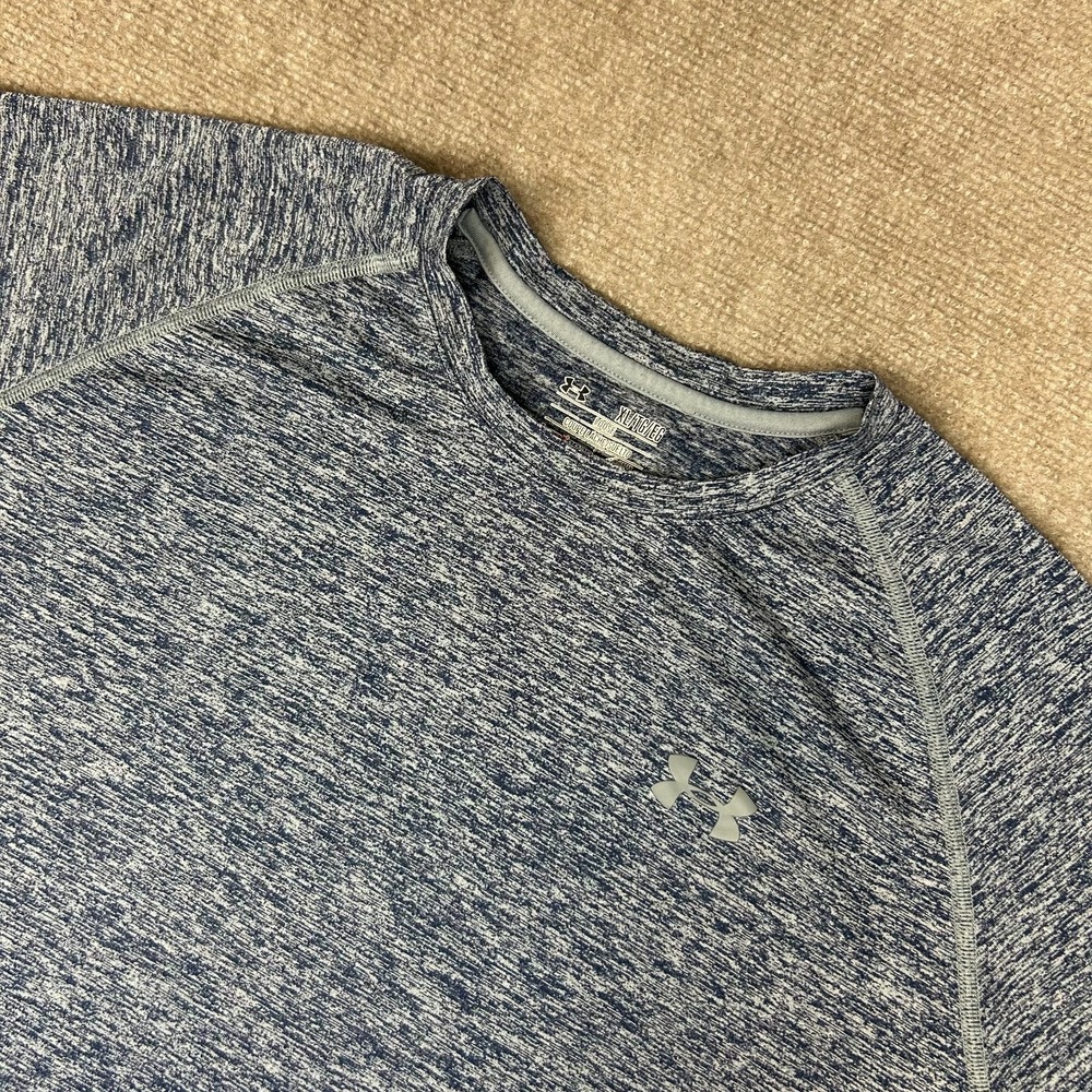 Under Armour UA Tech T Shirt Men XL Gray Space Dry Raglan Sleeve Heatgear Loose